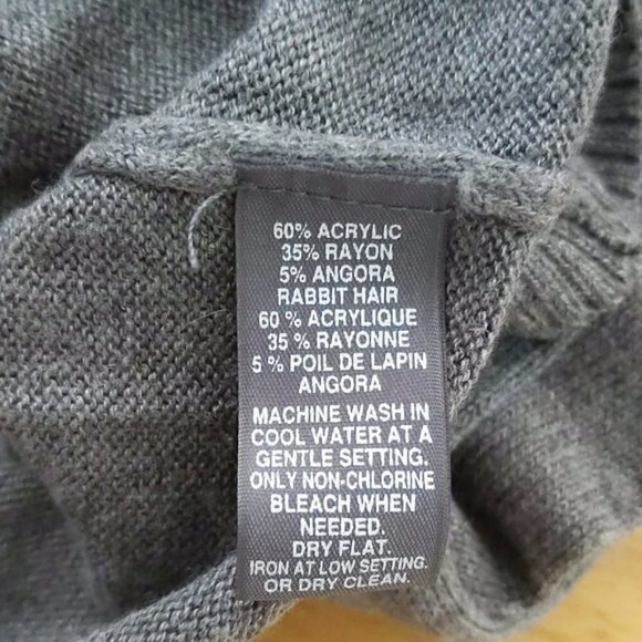 Saks Fifth Avenue Gray Owl Angora Sweater - Picture 2 of 5